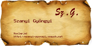 Szanyi Gyöngyi névjegykártya