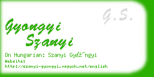 gyongyi szanyi business card